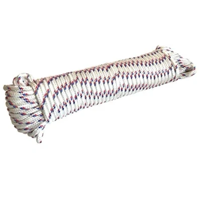 Immagine di EUROXANTY Filo per stendere Stendibiancheria esterni in nylon Resistente al sole e alla pioggia Corda da campeggio giardinaggio 20 M Bianco con strisce