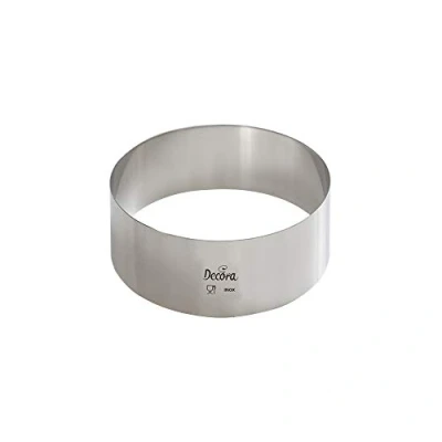 Immagine di Decora 0063709 Cerchio Inox 9 x 4,5 cm in Acciaio Inossidabile, Argento, 4