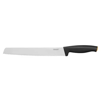 Immagine di Fiskars Italy S.R.L F150102614 Functional Form Coltello per Pane, Acciaio Inossidabile, Nero/Arancione