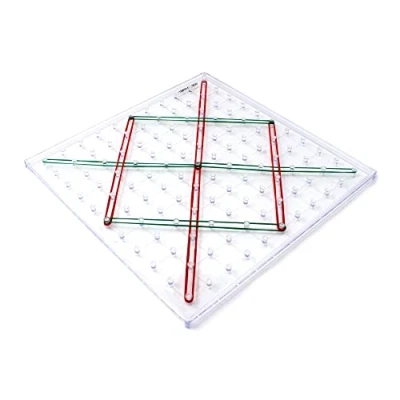 Immagine di Learning Resources Geopiano Trasparente con Elastici, 11 x 11, Chiodini in plastica Resistente, Giocattolo educativo matematico per l’apprendimento della Geometria, dai 5 Anni avanti, LSP0917 UK