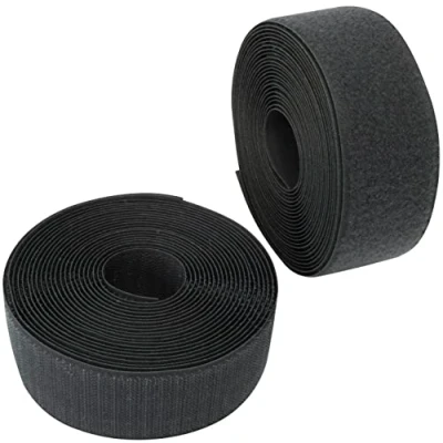 Immagine di Aerzetix C65994 Nastro/rotolo di scratch 40mm 5 metri auto aggrappante organizer/fermacavo striscia aggancio sacchetto indumento cinghia colore: grigio scuro in poliammide e poliestere
