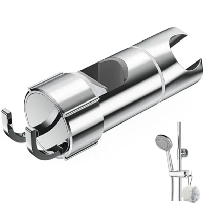 Immagine di Alyvisun Regolabile 2 Ganci Universale Supporto 16 27 mm, Cromato Porta Soffione Doccia con Facile Installazione, Argento, Piccolo