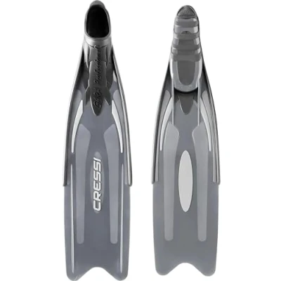 Immagine di Cressi Gara Pinne Lunghe per Apnea/Immersioni Alte Prestazioni, Argento (Professional LD Argento), 40/41