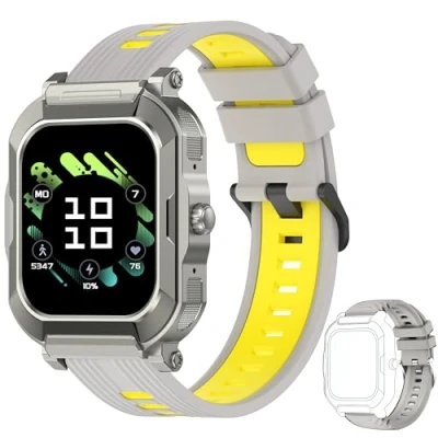 Immagine di Popglory Smartwatch Uomo Donna, SOS Aiuto＆Effettua/Rispondi alle Chiamate, 100+ Modalità Sportive Fitness Tracker, 24H Frequenza Cardiaca/SpO2/Pressione Sanguigna/Sonno Monitoraggio，per iOS/Android