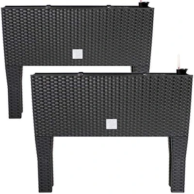 Immagine di Deuba® Aiuola Rialzata 30L Sistema di Irrigazione Resistente ai Raggi UV Fioriera Orto da Balcone Antracite