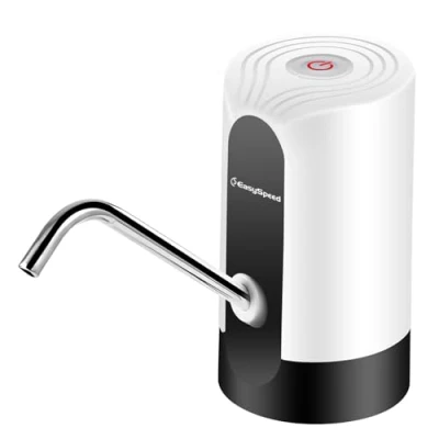 Immagine di EASYSPEED Dispenser Acqua Con 2 Adattatori Portatile Distributore Pompa Dell&#039;Acqua Elettrica Automatica Batteria Ricaricabile USB Da Per Casa,Campeggio Di Viaggio Ufficio, Bianco