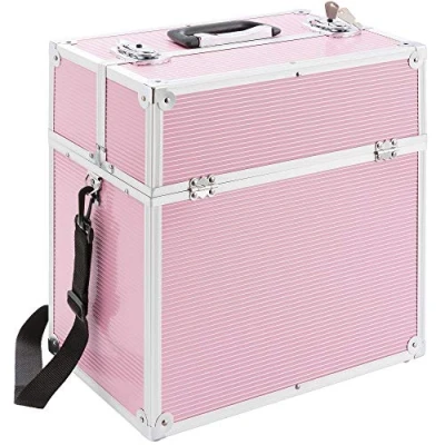 Immagine di Arebos Valigia per cosmetici 26L incl. cinghia di trasporto 13 scompartimenti serratura e chiave ripiani estraibili divisione individuale attraverso 8 divisioni 39 x 36 23 cm