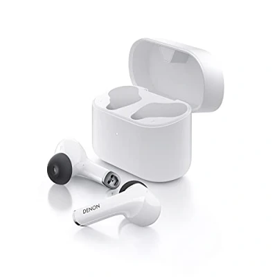 Immagine di Denon AH C830WNC Auricolari wireless con Bluetooth e cancellazione del rumore, fino a 24H di batteria, Colore bianco