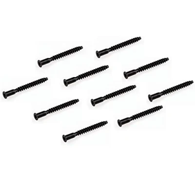 Immagine di Gedotec Confirmat Viti di collegamento per mobili, 7 x 70 mm, diametro foro 5 in acciaio nero, 10 pezzi, mobili e