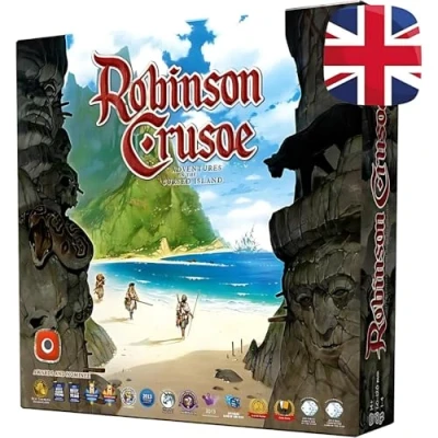 Immagine di Portal Games , Robinson Crusoe: Adventures on The Cursed Island Board Game 1 to 4 Players Ages 14+ 60 120 Minute Playing Time
