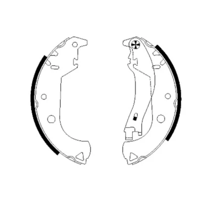 Immagine di TEXTAR 91059900 Ganasce freno 228 42 con leva a mano senza accessori FIAT: Doblo I Station Wagon, Cargo, Strada Pick up