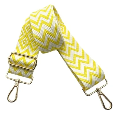 Immagine di Tracolla per Borsa Donna 5cm Larga Tracolla, Tracolle Regolabile, Cinghie con Fibbia Oro Borsetta, Crossbody in Tela Accessori DIY(Giallo), 01