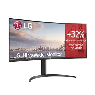 Immagine di LG 34WP75C Monitor 34&quot; QuadHD UltraWide Curvo 21:9 LED VA HDR 10, 3440x1440, 1 ms, AMD FreeSync Premium 160Hz, HDMI 2.0 (HDCP 2.2), Display Port 1.4, USB C, Audio Stereo 14W, Flicker Safe, Nero