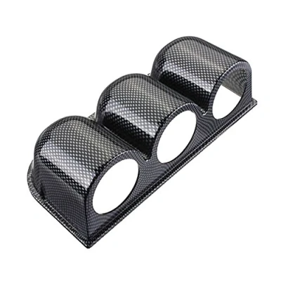 Immagine di Mintice Fibra di Carbonio 12V Auto 2&quot; 52mm Universale triplicare Foro portacialde Calibro