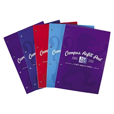 Immagine di Oxford Campus 400013925 Taccuino A4 (210 x 297 mm), Colori assortiti, Pacco da 5