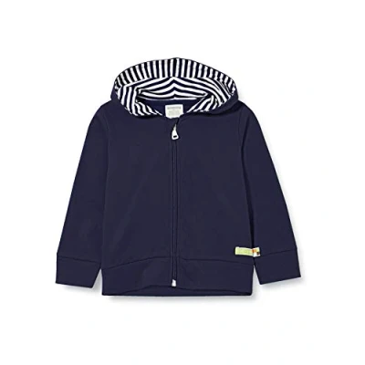 Immagine di loud + proud Giacca con Cappuccio, certificata GOTS, Blu Navy, 122 128 Unisex Bambini e Ragazzi