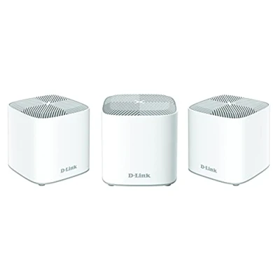 Immagine di D Link COVR X1863 Sistema Wi Fi 6 AX1800 Mesh per l&#039;intera casa (confezione da 3), fino a 600 mq, 2 porte Gigabit, MU MIMO, WPA3, Parental Control. Funziona con l&#039;Assistente Alexa/Google.