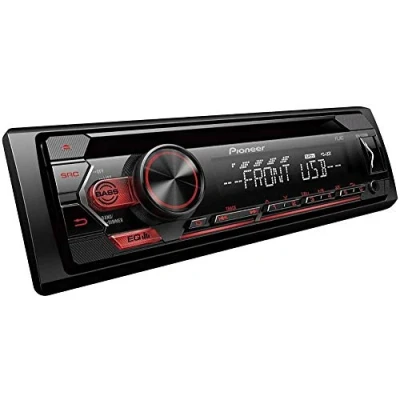 Immagine di Pioneer Autoradio Deh S120Ub 1DIN RDS con Illuminazione Pulsanti Rossi, Display Bianco, Supporto Android, Equalizzatore a 5 Bande, CD, MP3, USB, Ingresso AUX, App Arc