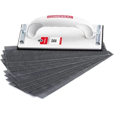 Immagine di COMENSAL® Levigatrice Manuale 230 x 80 mm Smerigliatore a mano Set per con manico in metallo Made EU