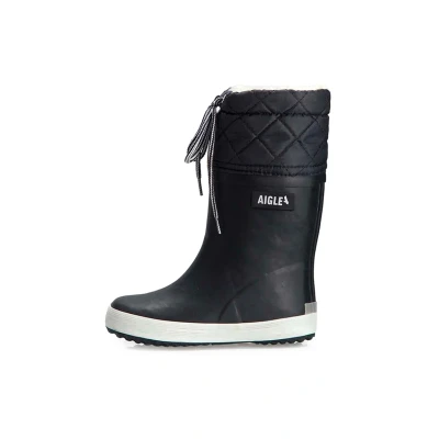 Immagine di Aigle Giboulee Unisex Stivali di Gomma per bambini, Taglia: 24, Marine/blanc naturale