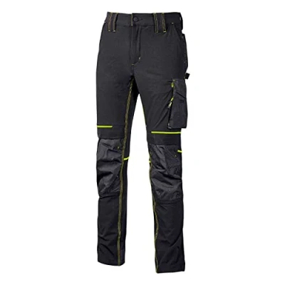 Immagine di Pantalone U Power Performance, Modello Atom, Slim Fit Elasticizzato, con Multi_tasche Frontali e Laterali, Tessuto Traspirante, Elastico in Vita, Cerniera di Chiusura (ASPHALT GREY GREEN)