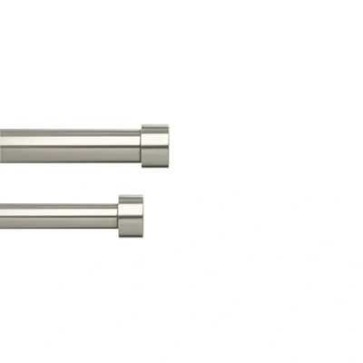 Immagine di Umbra Cappa Asta per tende doppia regolabile, diametro di 2.5 cm, 305 457 Acciaio, Nichel/acciaio