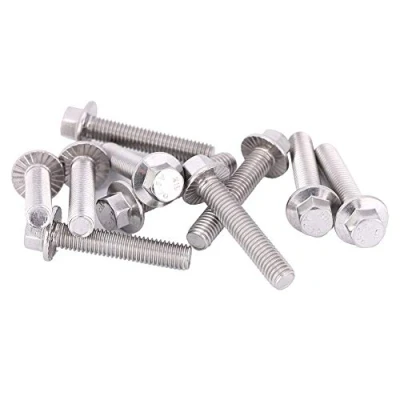 Immagine di Walfront Viti a Flangia Esagonale M8 304 in Acciaio Inox 10 pezzi (M8 x 40)