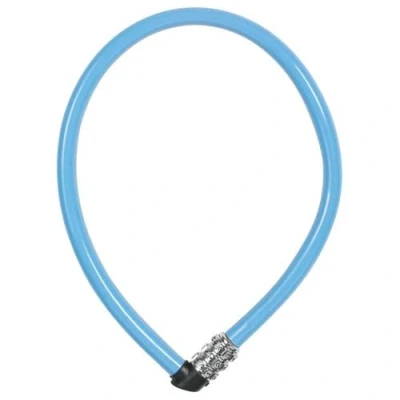 Immagine di ABUS serratura a cavo 3406C combinazione in acciaio lungo 55 mm con rivestimento plastica livello di sicurezza 1 colore casuale