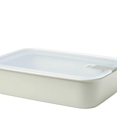 Immagine di Mepal Contenitore per alimenti EasyClip Barattolo con coperchio e chiusura a scatto Adatto microonde, forno vapore, frigorifero congelatore 2250 ml Nordic white