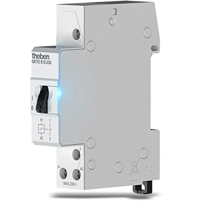 Immagine di Theben 3120120 Okto S12 230 Interruttore a sbalzo di corrente, relè corrente I V, elettromeccanico, guida DIN, DIN 1 chiusura, LED fino 200 W, controllo della luce (confezione da 1)