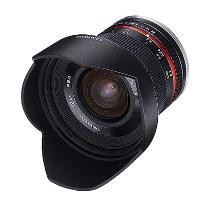 Immagine di Samyang F1220506102 Obiettivo fotografico CSC Mirrorless per Sony E (lunghezza focale fissa 12mm, apertura f / 2 22 NCS CS, diametro filtro: 67mm), argento