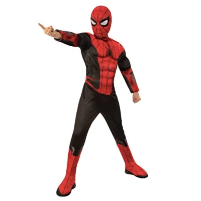 Immagine di Rubie?s costume ufficiale di Spider Man No Way Home, lussuoso, per bambini, colore: rosso e nero, a tema supereroi Size L / 7 8 Years