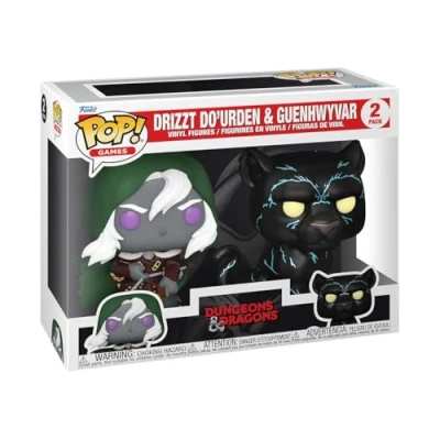 Immagine di Funko Pop! Games: Dungeons &amp; Dragons Drizzt Guenhwyvar 2 Pack D&amp;D Figura in Vinile da Collezione Idea Regalo Merchandising Ufficiale Giocattoli per Bambini e Adulti Games Fans