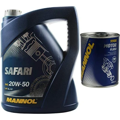 Immagine di 5 l MANNOL olio motore Safari 20W 50 API SL/CF risciacquo Flush