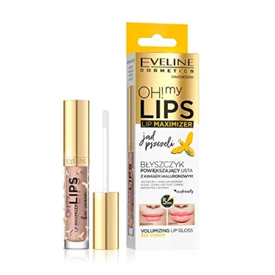 Immagine di Eveline Cosmetics Oh! Lucidalabbra Volumizzante My Lips Maximizer Con Veleno D&#039;api E Acido Ialuronico 4,5 ml Lip Enhancer Per Labbra Più Piene Morbide A Effetto Istantaneo