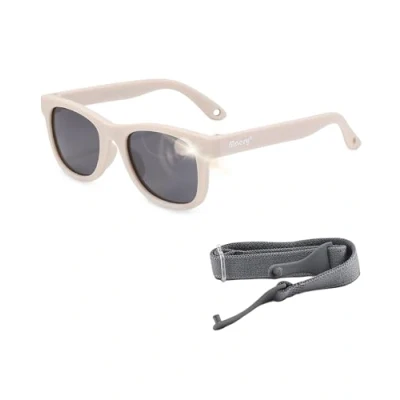 Immagine di Maesy Occhiali da sole per Bambini Indi 0 2 anni flessibili Cinturino elastico regolabile Protezione polarizzata UV400 e bambine Quadrato (Beige ecru)