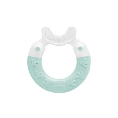 Immagine di MAM Massaggiagengive Bite &amp; Brush, aiuta a lenire le gengive, supporta la cura dentale con setole extra morbide, partire dai 3 mesi in su, turchese, 1 pezzo (confezione da 1)