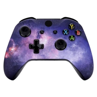 Immagine di eXtremeRate Cover Joystick Copertura Frontale Custodia Anteriore Shell Ricambio per Xbox One S X Controller Model 1708 Galassia Nebulosa