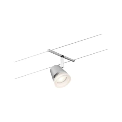 Immagine di Paulmann 94460 CorDuo Funsytem Spot Cone DC max. 1 x 10 Watt espandibile cromo opaco fune metallica in plastica GU5,3 sistema di senza lampadina