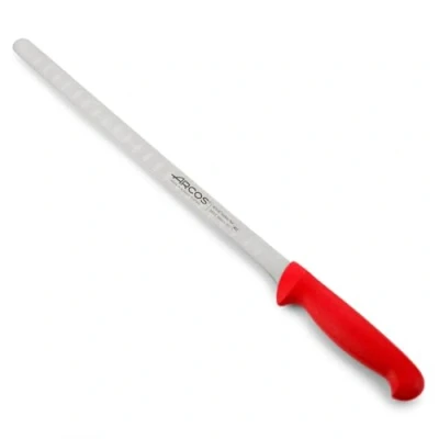 Immagine di Arcos Serie 2900 Coltello Salmone Pesce Lama Acciaio Inossidabile Nitrum 300 mm Manico Polipropilene Colore Rosso