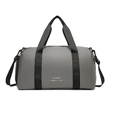 Immagine di Kono Ryanair 40 x 20 25 Borsa da cabina impermeabile, con tracolla, bagaglio a mano, Easyjet, custodia per scarpe (grigio), grigio, alla moda