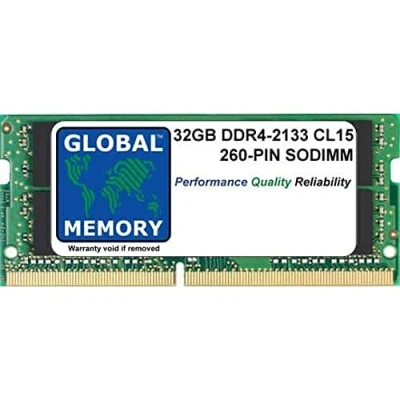 Immagine di Memoria RAM DDR4 da 32 GB, 2133 MHz, PC4 17000, 260 pin, SODIMM, compatibile con computer portatili/notebook