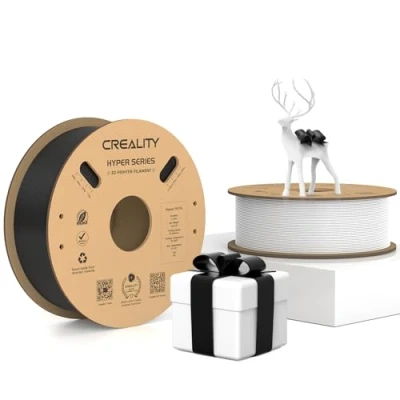Immagine di Creality Hyper PETG, filamento nero e bianco, 1,75 mm, PETG 2 kg, precisione dimensionale +/ 0,03 materiali di stampa 3D per la maggior parte delle stampanti