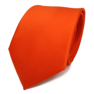 Immagine di TigerTie raso cravatta arancione leuchtarancione uni poliestere