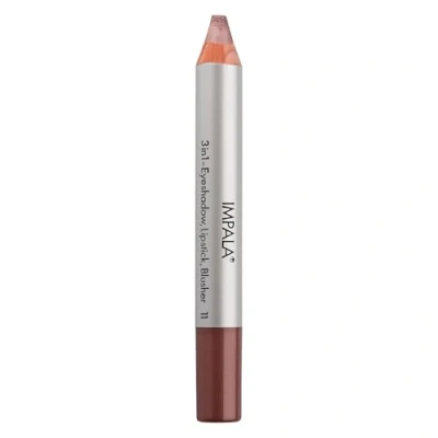 Immagine di Impala Matita Jumbo 3 in 1 Colore 11 Marrone Tendente al Rosso Metallizzato Ombretto, Rossetto e Blush Texture Liscia di Lunga Durata Intenso