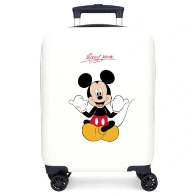 Immagine di Disney Valigia per bambini rigida Chiusura a combinazione Laterale 4 ruote Bagagli Mano è realizzato in ABS, un materiale rigido e leggero., Cheerlful, cabina