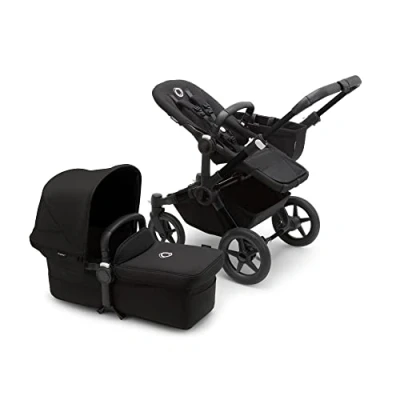 Immagine di Bugaboo Donkey 5 Mono, Convertibile in un Passeggino Doppio Affiancato, Design Migliorato, Seduta Reversibile, Guida a una Mano e Archiviazione Espandibile, Midnight Black