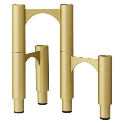 Immagine di AYTM Compono portacandele, oro, h 12 cm, alluminio, set di 3