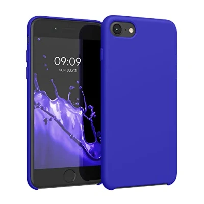Immagine di kwmobile Cover per Apple iPhone SE (2022) / (2020) 8 7 Custodia Back Case Smartphone in Silicone TPU Protezione Gommata blu baltico