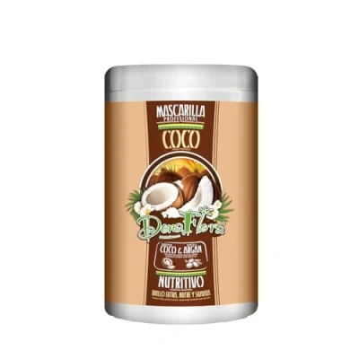Immagine di DONA FLORA Maschera Nutriente al Cocco e Argan Nutrizione Profonda Idratazione Intensa Riparazione Danni Protezione Capelli Formula Naturale 1000ml